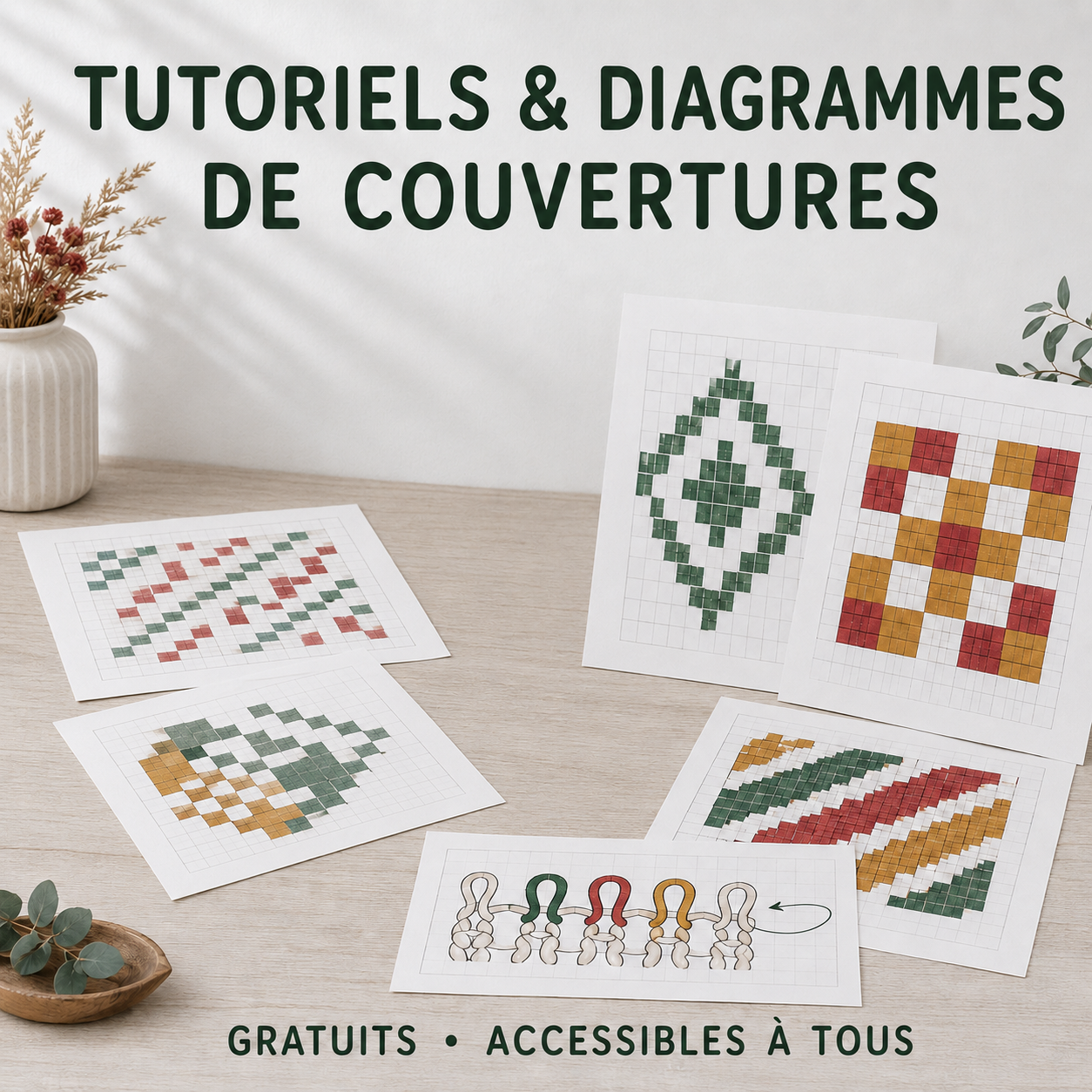 19 patrons gratuits de couvertures à motifs en fil XXL