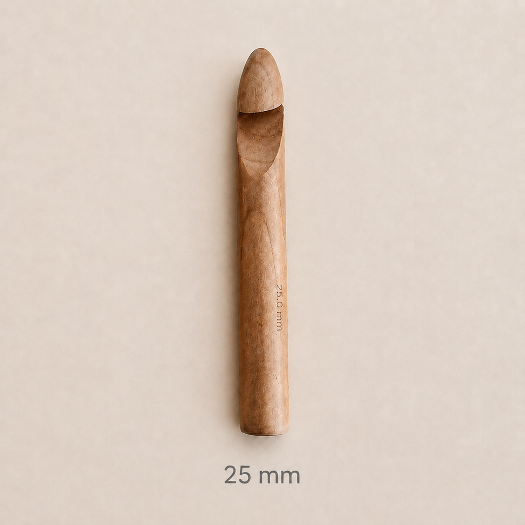 Crochet en bambou 25 mm pour fil chenille XXL – Fil de Miel