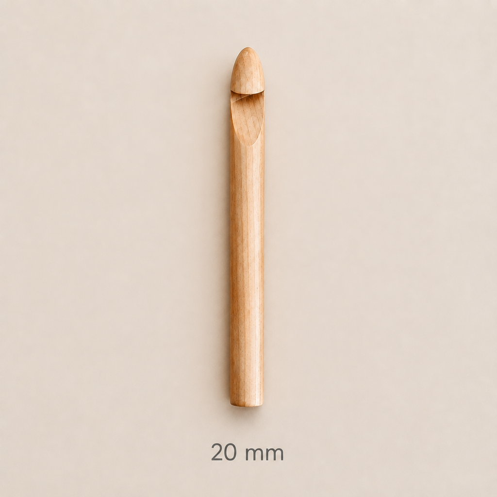 Crochet XXL en bambou 20 mm – Fil de Miel