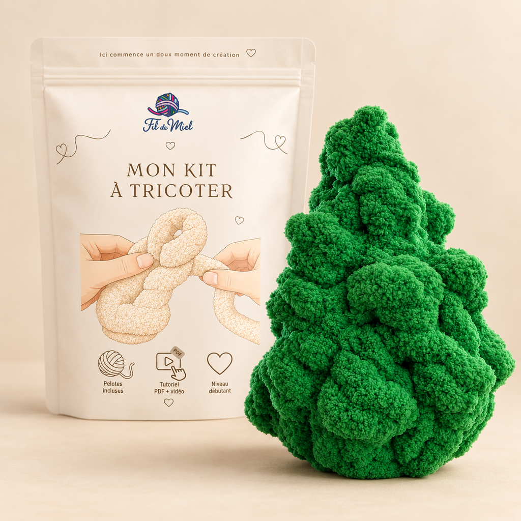 Kit Sapin de Noël à tricoter avec les doigts