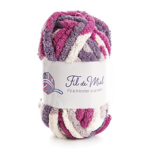 Pelote de fil chenille XXL Écorce & Vin – Fil de Miel