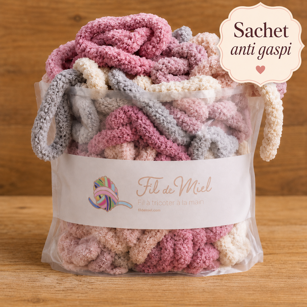 Sachet Anti-Gaspi – Fil XXL à Tricoter à la Main