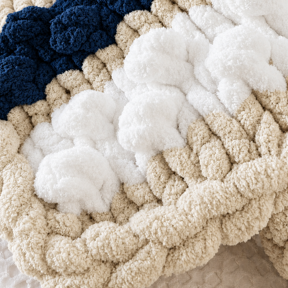 Tutorial - Beginner Mini-Course - Hand Knit Chunky Blanket 