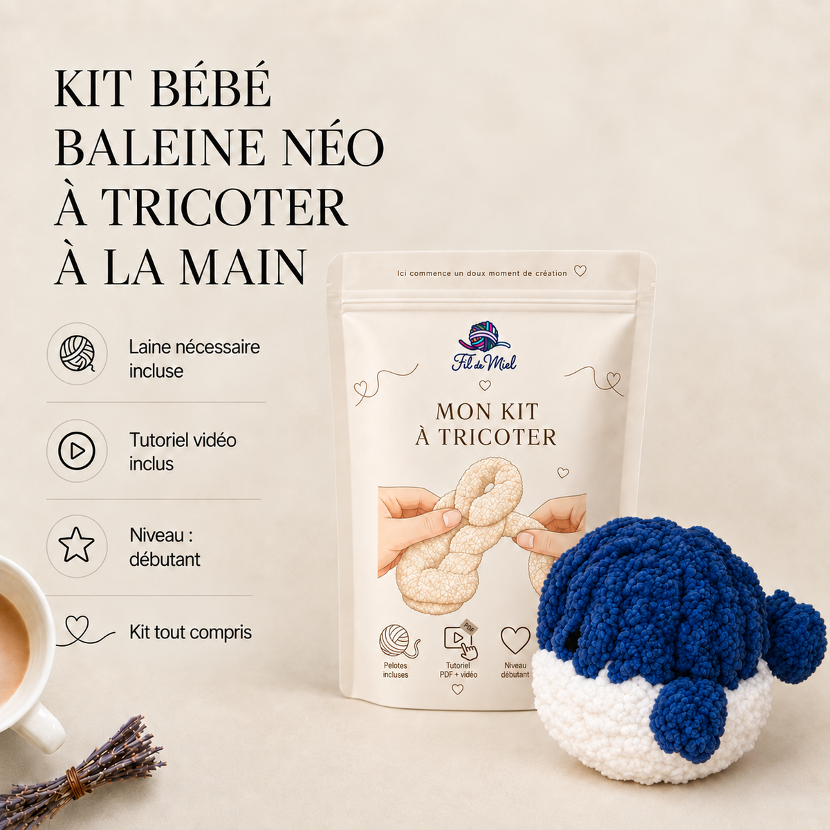 Kit de création Néo le Baby baleine